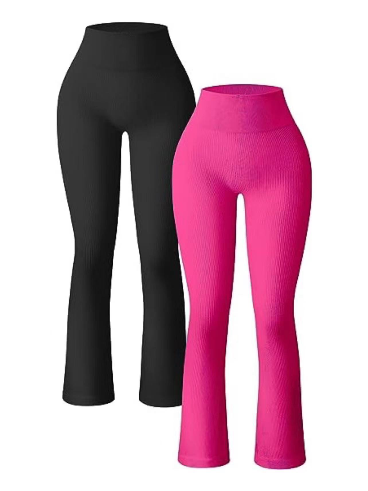 Sports And Leisure Rib Workout High Waist Flared Pants